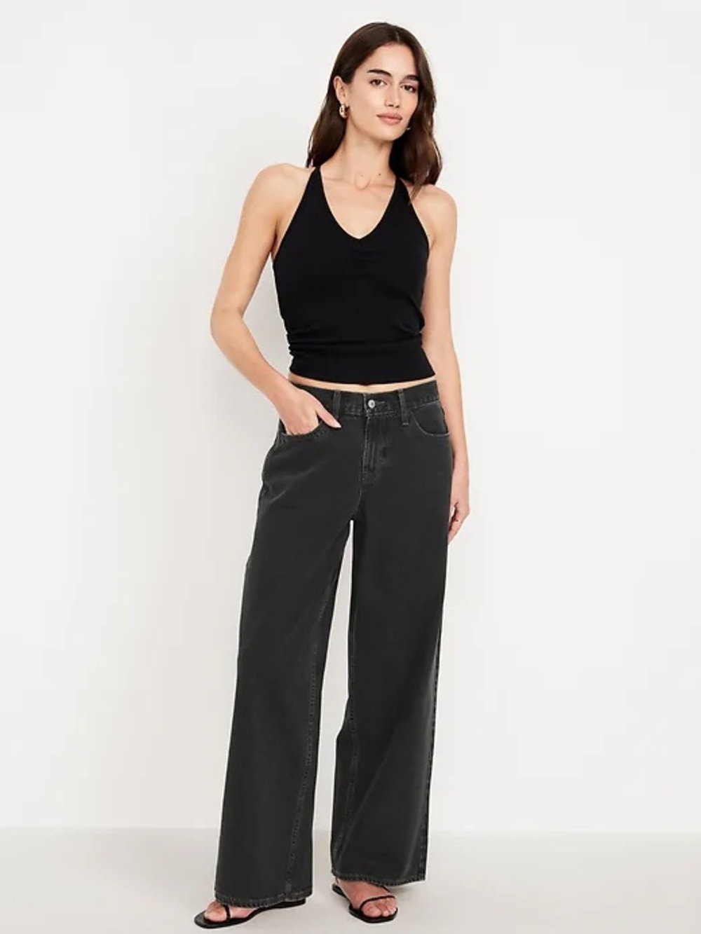 Baggy mid-Rise Jeans - Black
